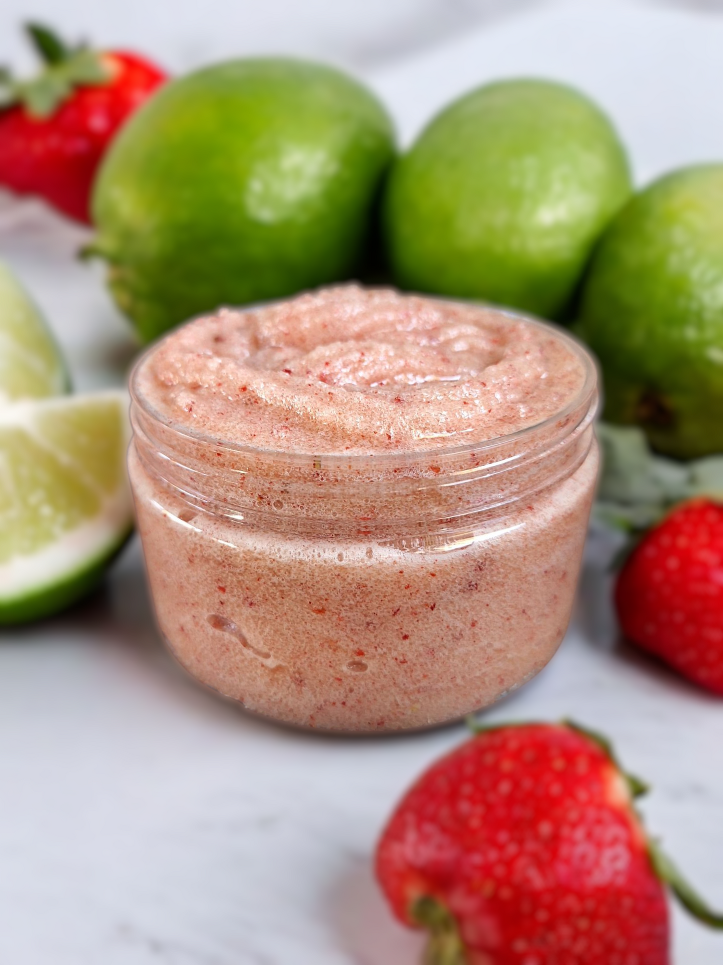 Strawberry lime sugar scrub