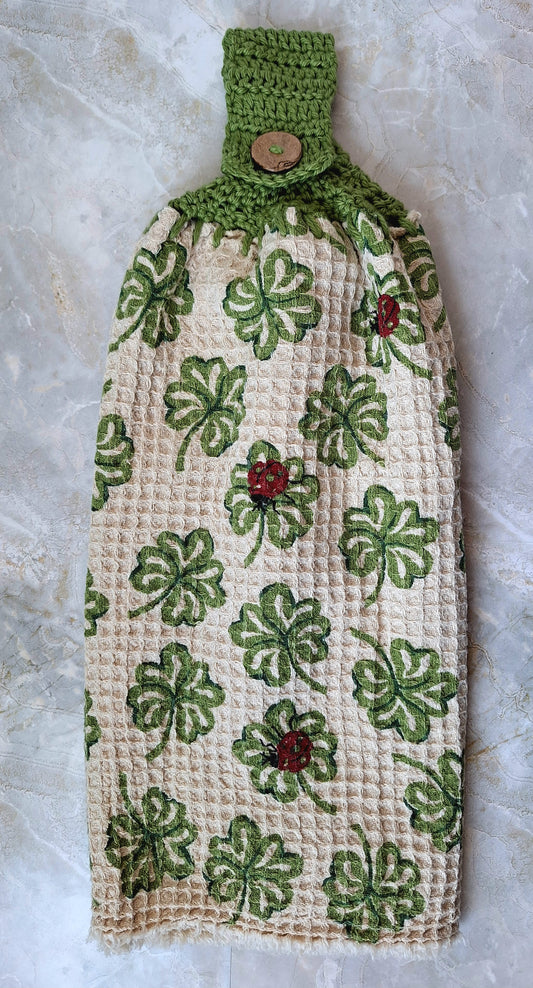 Ladybug Shamrock Towel